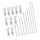 Maxbell Magnetic Necklace Clasp and Closures Crafts Pendant Necklace Chain Extenders Silver