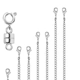Maxbell Magnetic Necklace Clasp and Closures Crafts Pendant Necklace Chain Extenders Silver