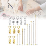Maxbell Magnetic Necklace Clasp and Closures Crafts Pendant Necklace Chain Extenders Gold Silver