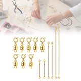 Maxbell Necklace Extender and Magnetic Necklace Clasp for Jewelry Making Accessories Gold