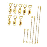 Maxbell Necklace Extender and Magnetic Necklace Clasp for Jewelry Making Accessories Gold
