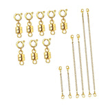 Maxbell Necklace Extender and Magnetic Necklace Clasp for Jewelry Making Accessories Gold