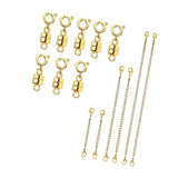 Maxbell Necklace Extender and Magnetic Necklace Clasp for Jewelry Making Accessories Gold