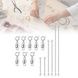 Maxbell Necklace Extender and Magnetic Necklace Clasp for Jewelry Making Accessories Silver