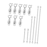 Maxbell Necklace Extender and Magnetic Necklace Clasp for Jewelry Making Accessories Silver