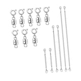 Maxbell Necklace Extender and Magnetic Necklace Clasp for Jewelry Making Accessories Silver