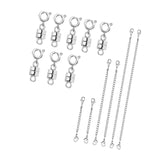 Maxbell Necklace Extender and Magnetic Necklace Clasp for Jewelry Making Accessories Silver