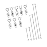 Maxbell Necklace Extender and Magnetic Necklace Clasp for Jewelry Making Accessories Silver