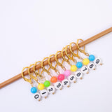 Maxbell Knitting Stitch Marker with Counter Lightweight DIY Crafts for Weaving Parts Gold A