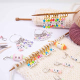 Maxbell Knitting Stitch Marker with Counter Lightweight DIY Crafts for Weaving Parts Gold A