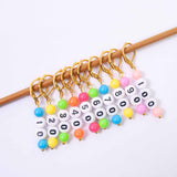 Maxbell Knitting Stitch Marker with Counter Lightweight DIY Crafts for Weaving Parts Gold A