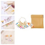 Maxbell Knitting Stitch Marker with Counter Lightweight DIY Crafts for Weaving Parts Gold A