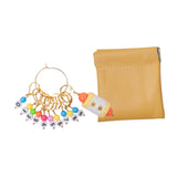 Maxbell Knitting Stitch Marker with Counter Lightweight DIY Crafts for Weaving Parts Gold A