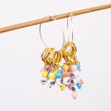 Maxbell Knitting Stitch Marker with Counter Lightweight DIY Crafts for Weaving Parts Gold A