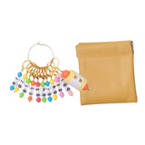 Maxbell Knitting Stitch Marker with Counter Lightweight DIY Crafts for Weaving Parts Gold B