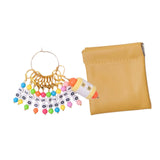 Maxbell Knitting Stitch Marker with Counter Lightweight DIY Crafts for Weaving Parts Gold B