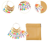 Maxbell Knitting Stitch Marker with Counter Lightweight DIY Crafts for Weaving Parts Gold B