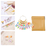 Maxbell Knitting Stitch Marker with Counter Lightweight DIY Crafts for Weaving Parts Gold B