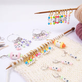 Maxbell Knitting Stitch Marker with Counter Lightweight DIY Crafts for Weaving Parts Silver A