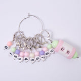 Maxbell Knitting Stitch Marker with Counter Lightweight DIY Crafts for Weaving Parts Silver A