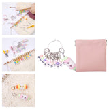 Maxbell Knitting Stitch Marker with Counter Lightweight DIY Crafts for Weaving Parts Silver A