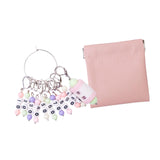 Maxbell Knitting Stitch Marker with Counter Lightweight DIY Crafts for Weaving Parts Silver B