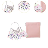 Maxbell Knitting Stitch Marker with Counter Lightweight DIY Crafts for Weaving Parts Silver B