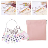 Maxbell Knitting Stitch Marker with Counter Lightweight DIY Crafts for Weaving Parts Silver B