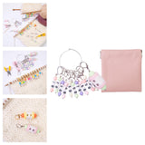 Maxbell Knitting Stitch Marker with Counter Lightweight DIY Crafts for Weaving Parts Silver B