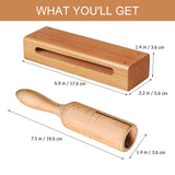 Maxbell Wood Block for Music Class for Kids Adults Wooden Hand Percussion Instrument