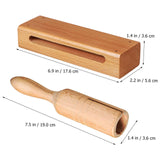 Maxbell Wood Block for Music Class for Kids Adults Wooden Hand Percussion Instrument