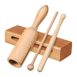 Maxbell Wood Block for Music Class for Kids Adults Wooden Hand Percussion Instrument