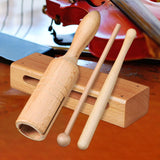 Maxbell Wood Block for Music Class for Kids Adults Wooden Hand Percussion Instrument