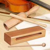 Maxbell Wood Block for Music Class for Kids Adults Wooden Hand Percussion Instrument