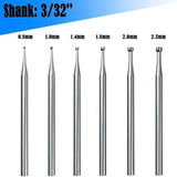 Maxbell 6Pcs Round Cup Burr High Performance Jewelry Making Tool Jewelry Making Burs