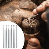Maxbell 6Pcs Round Cup Burr High Performance Jewelry Making Tool Jewelry Making Burs