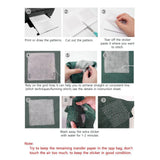 Maxbell Sticky Water Soluble Stabilizer Embroidery Paper for Hand Embroidery Starter Type A
