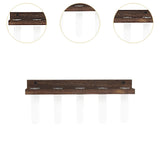 Maxbell Wall Hanging Propagation Station with Wooden Stand Clear for Bedroom Balcony