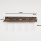 Maxbell Wall Hanging Propagation Station with Wooden Stand Clear for Bedroom Balcony