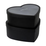 Maxbell 2x Heart Shaped Boxes with Clear Lids Present Case Wedding Backdrop Fillable Black