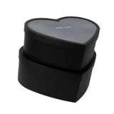 Maxbell 2x Heart Shaped Boxes with Clear Lids Present Case Wedding Backdrop Fillable Black