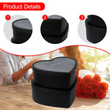 Maxbell 2x Heart Shaped Boxes with Clear Lids Present Case Wedding Backdrop Fillable Black