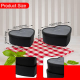 Maxbell 2x Heart Shaped Boxes with Clear Lids Present Case Wedding Backdrop Fillable Black