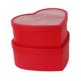Maxbell 2x Heart Shaped Boxes with Clear Lids Present Case Wedding Backdrop Fillable Red