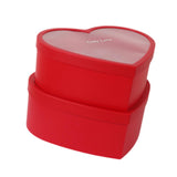 Maxbell 2x Heart Shaped Boxes with Clear Lids Present Case Wedding Backdrop Fillable Red