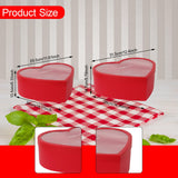 Maxbell 2x Heart Shaped Boxes with Clear Lids Present Case Wedding Backdrop Fillable Red