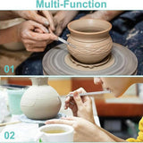 Maxbell 6Pcs Clay Pin Tools Pottery Sculpting Tools for Ceramics Claywork DIY Crafts