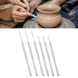 Maxbell 6Pcs Clay Pin Tools Pottery Sculpting Tools for Ceramics Claywork DIY Crafts