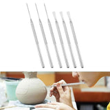 Maxbell 6Pcs Clay Pin Tools Pottery Sculpting Tools for Ceramics Claywork DIY Crafts