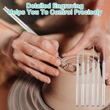 Maxbell 6Pcs Clay Pin Tools Pottery Sculpting Tools for Ceramics Claywork DIY Crafts